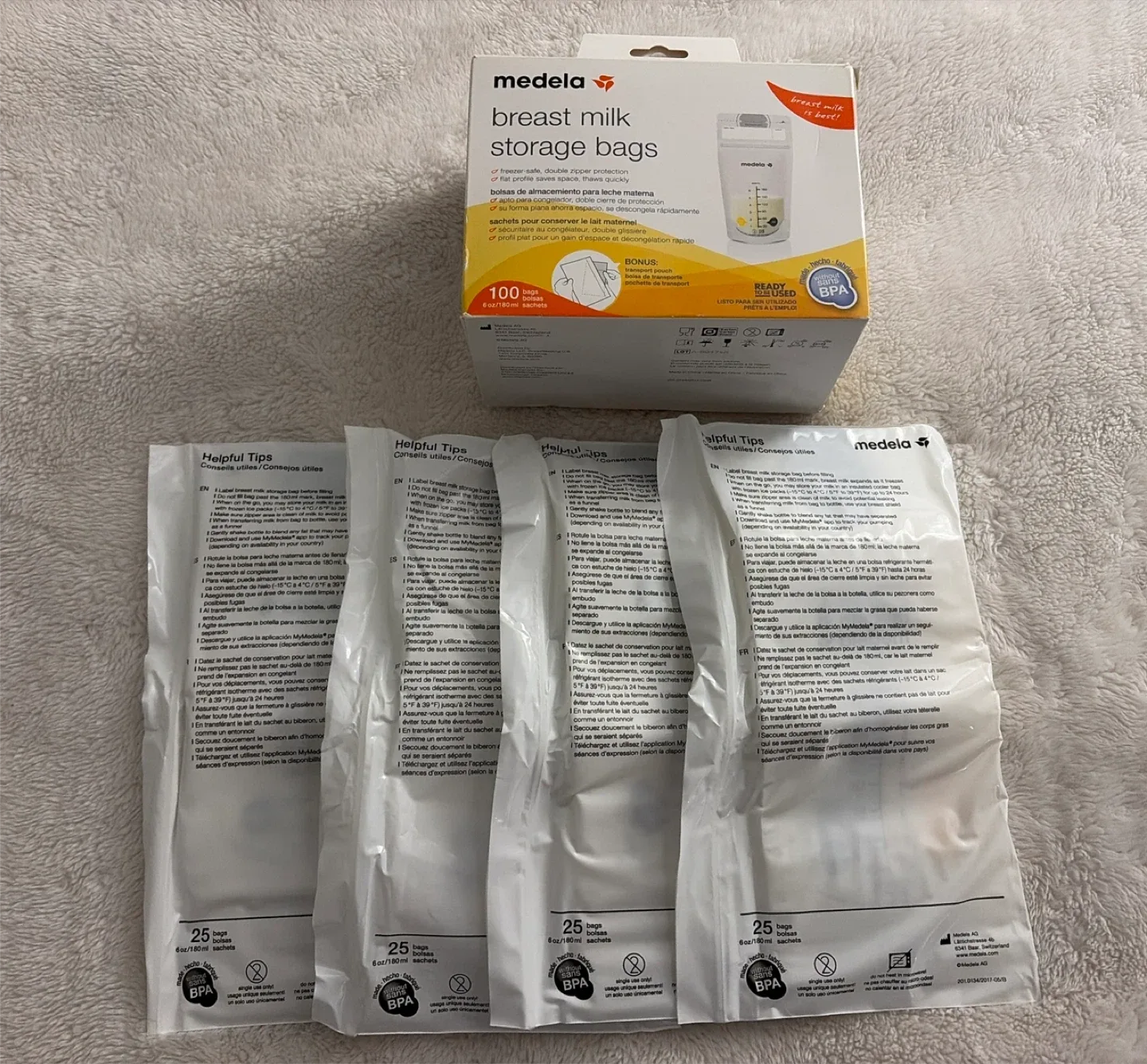 Medela Breast Milk Storage Bags - 100 count