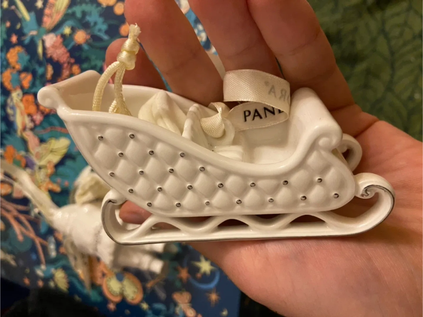 Pandora  2014 Christmas Ornament Porcelain Sled and Santa 2013 image indicator(8)