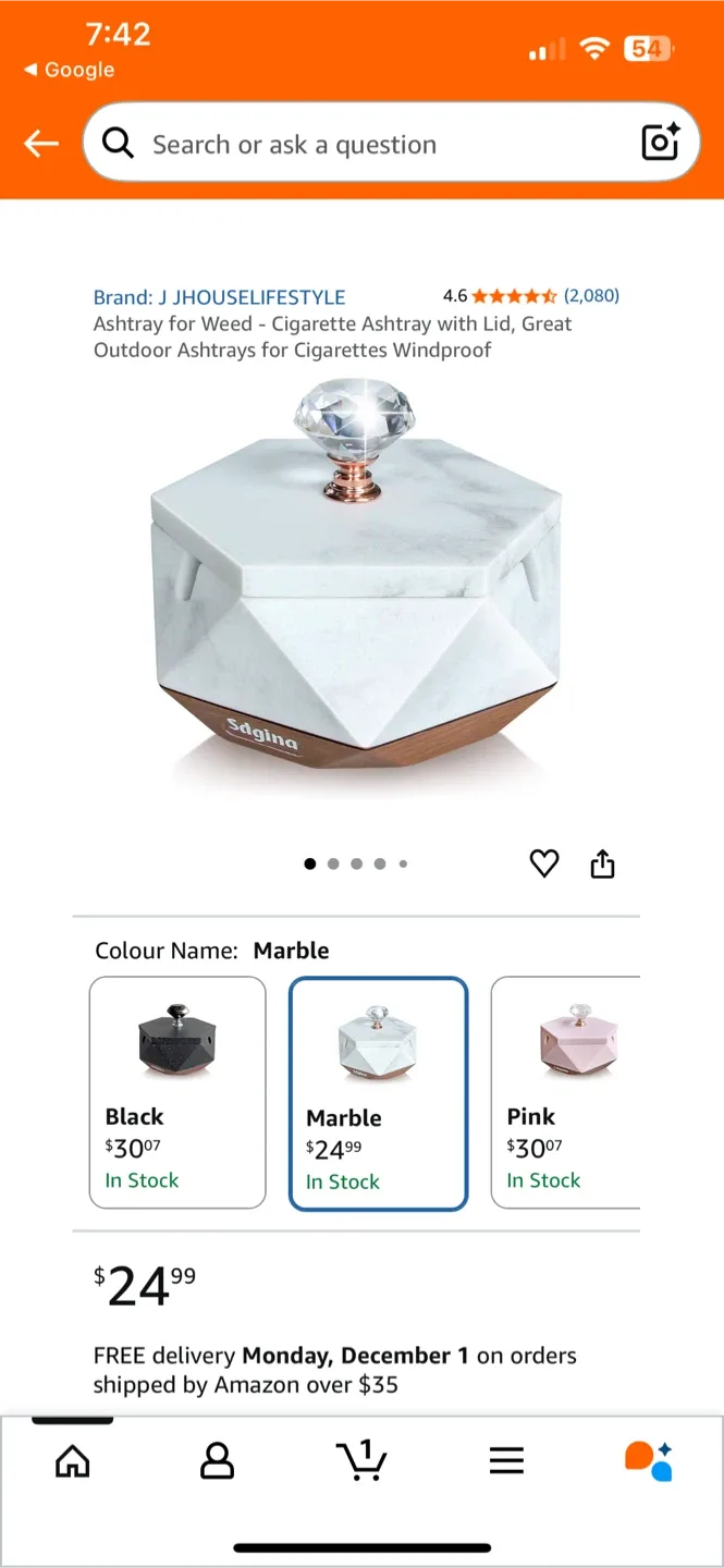 SharpStone Hard Top 4 Piece Herb Grinder & Marble Ashtray Set image indicator(3)