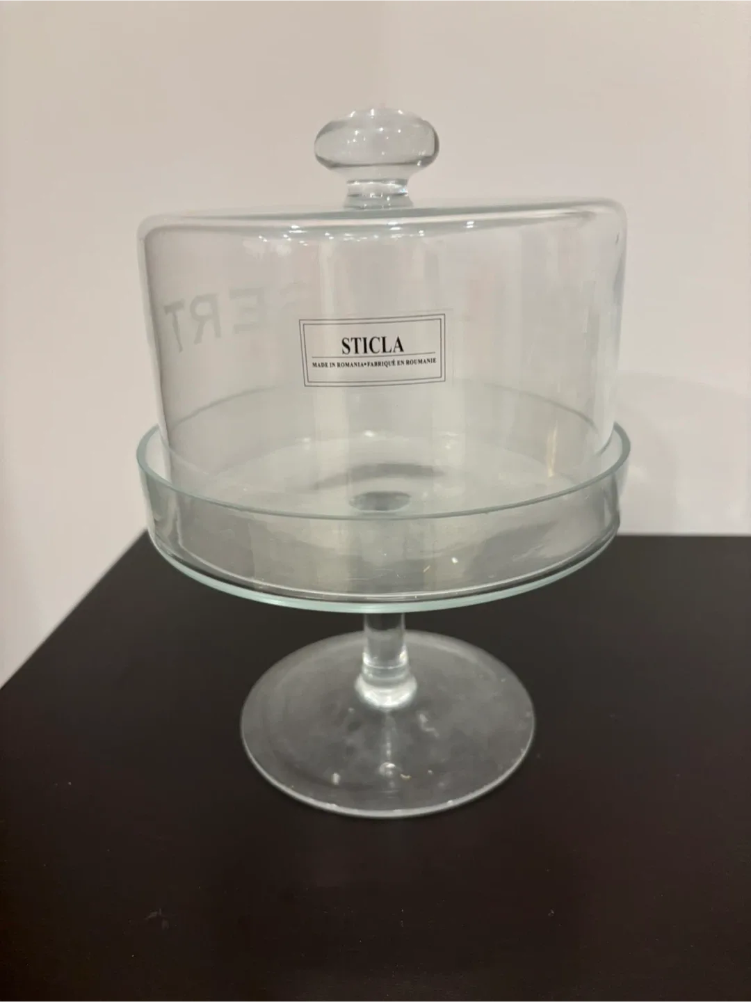 Sticla Dessert Pedestal Stand with Dome