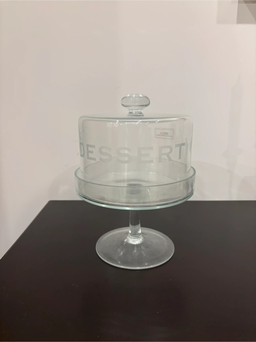 Sticla Dessert Pedestal Stand with Dome - photo 3