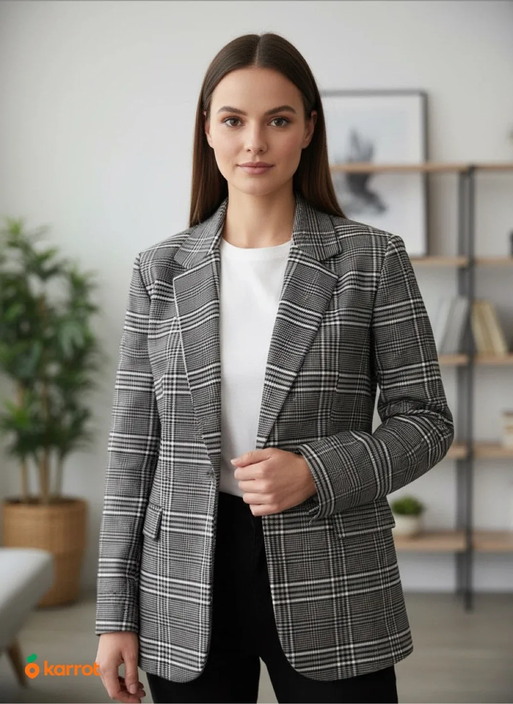 French Connection Plaid Blazer - Size S