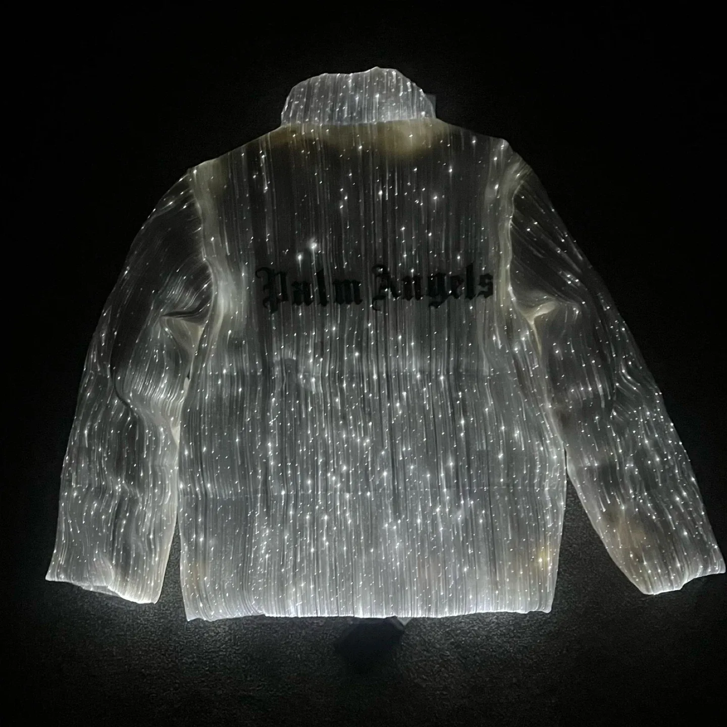 Cool Light-up Moncler White Puffer Jacket image indicator(2)