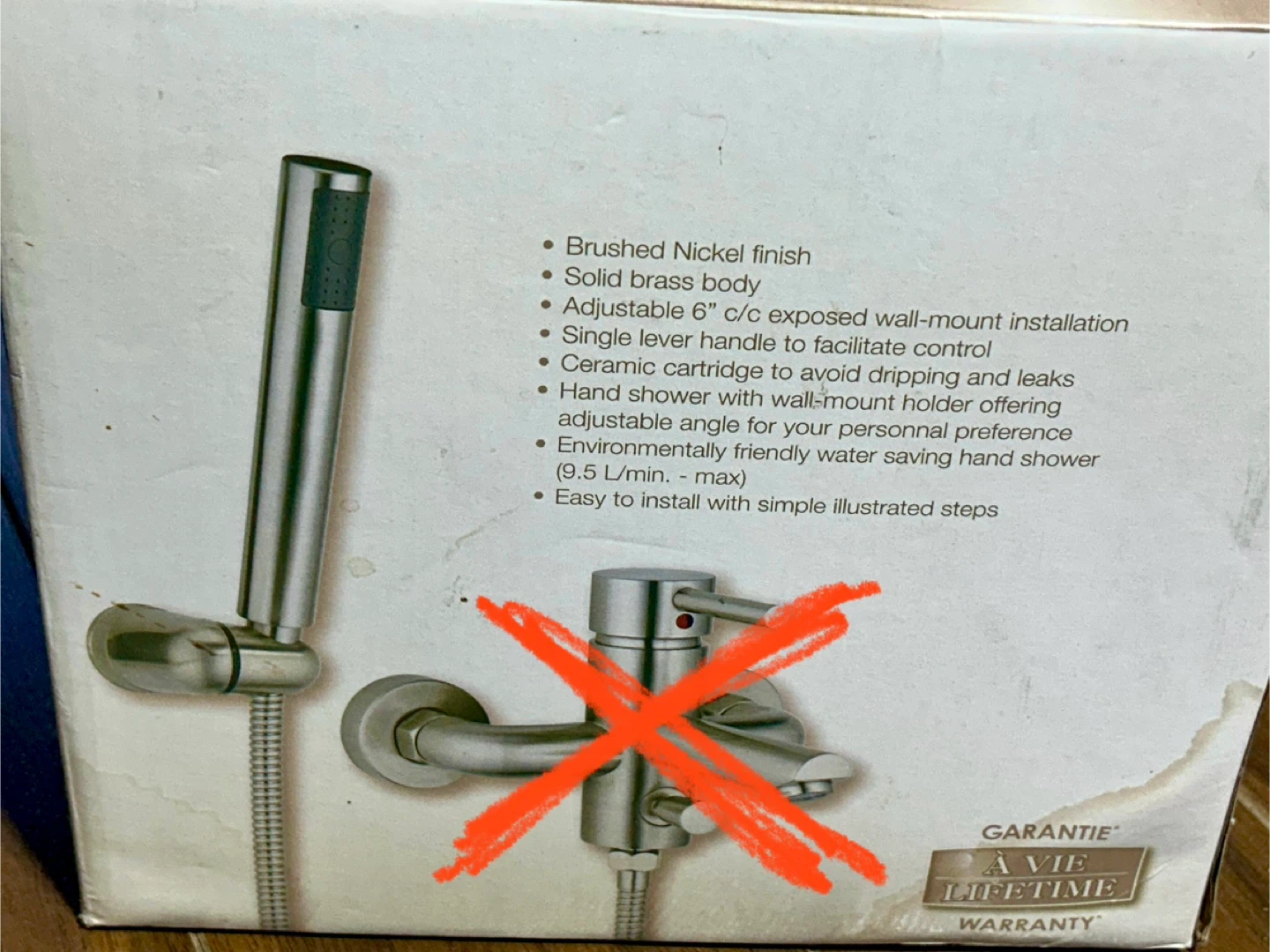 Shower head only - Brushed Nickel plastic - photo 2