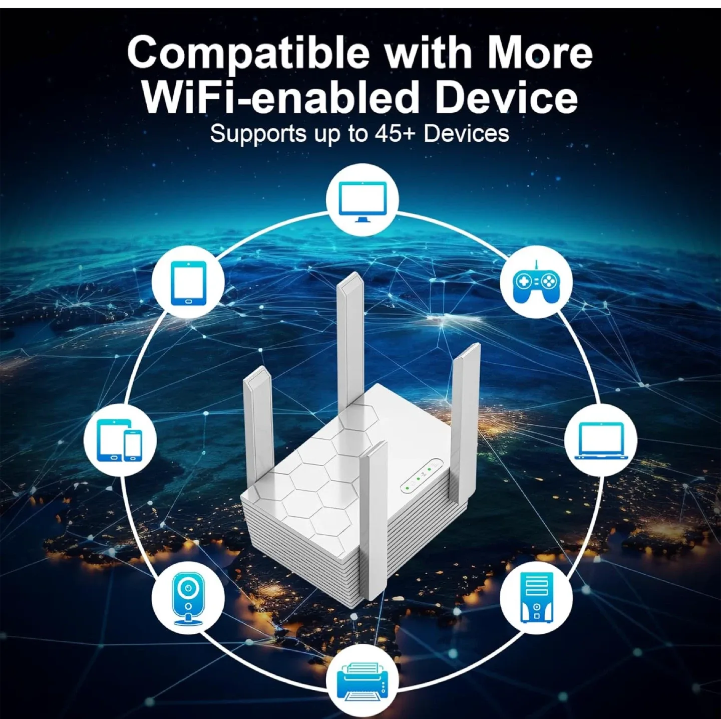 WiFi Router with 4 Antennas image indicator(3)