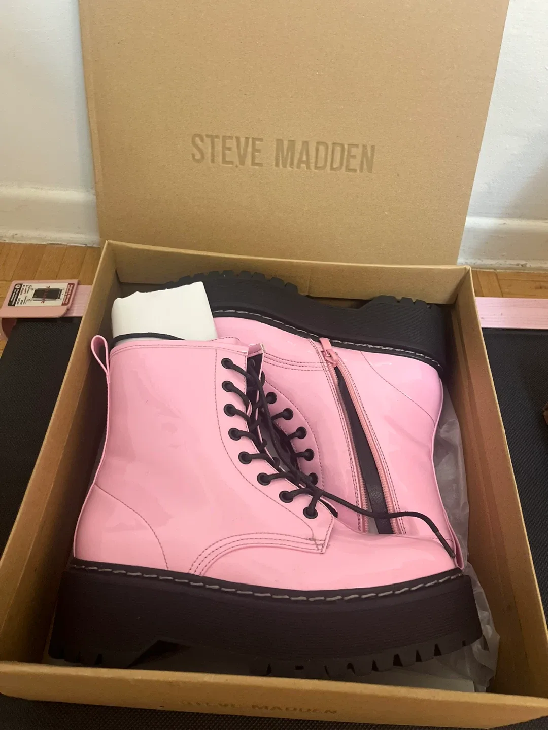 NEW Steve Madden Pink Boots - Size 6