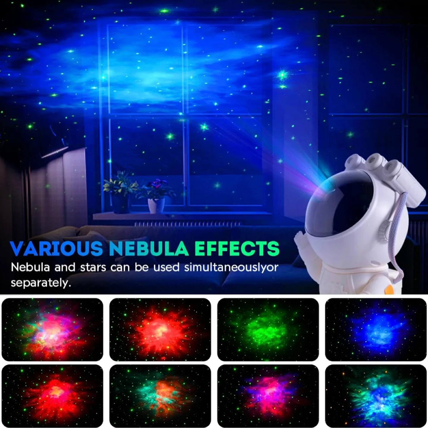 Star Projector with Remote Contro, Astronaut Space Projector image indicator(3)