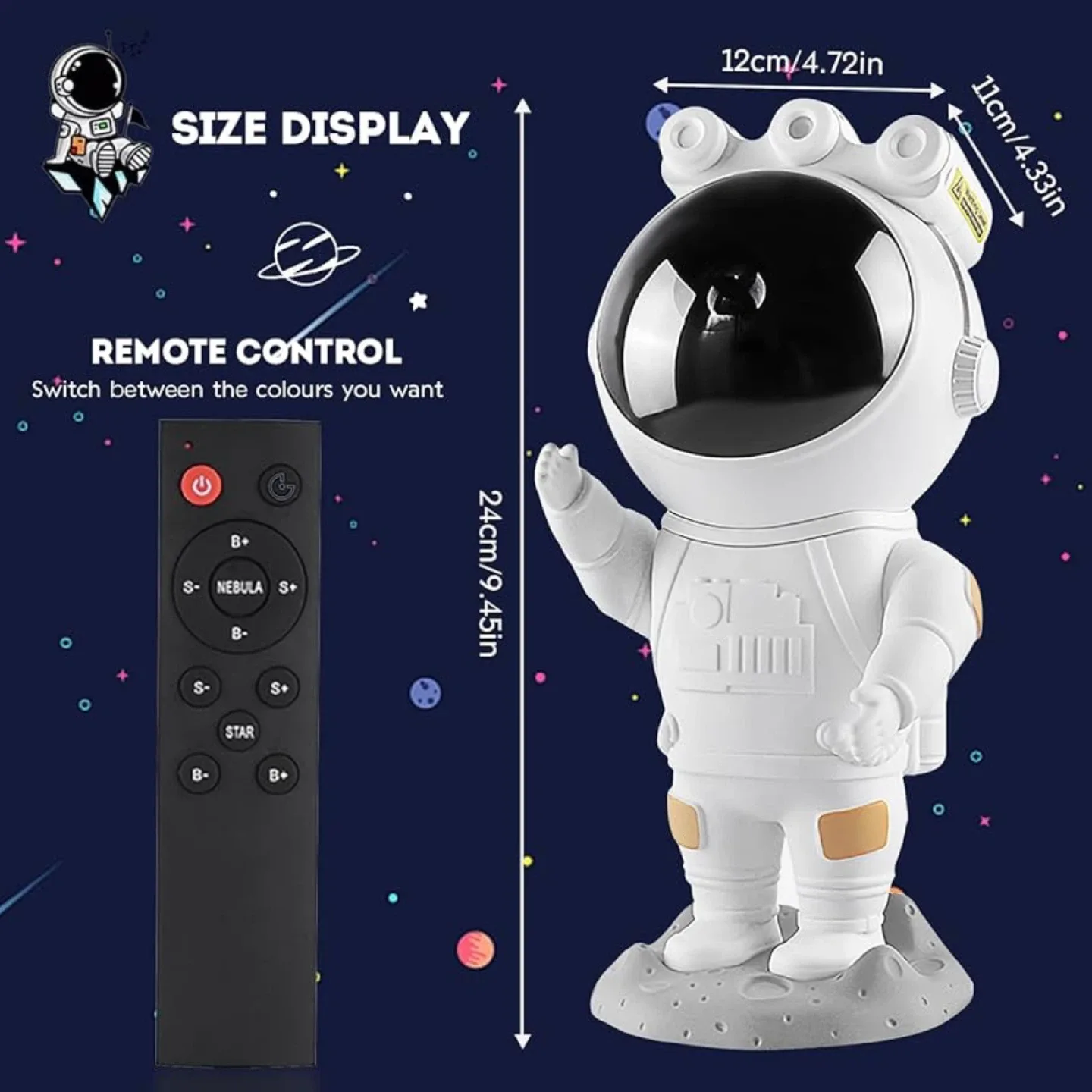 Star Projector with Remote Contro, Astronaut Space Projector image indicator(9)
