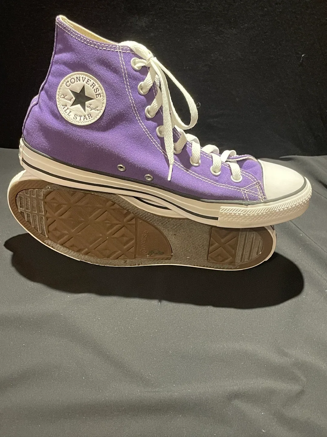 Converse All Star Purple High-Tops, Size 10,