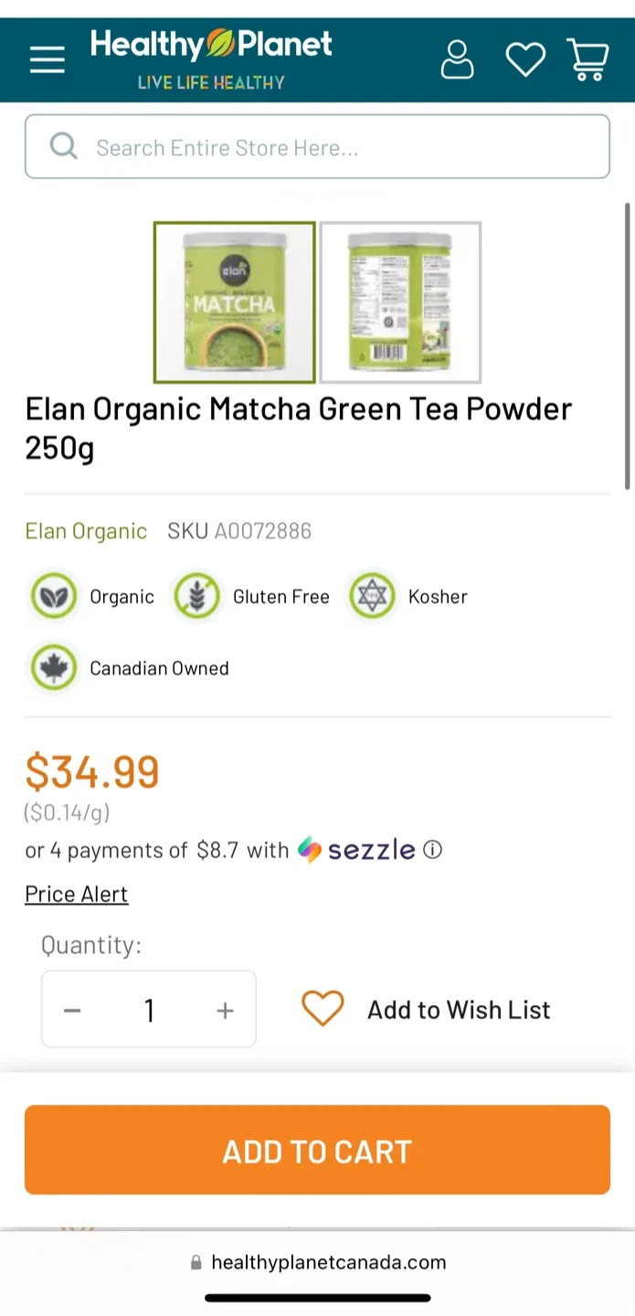 Elan Organic Matcha Green Tea Powder image indicator(2)