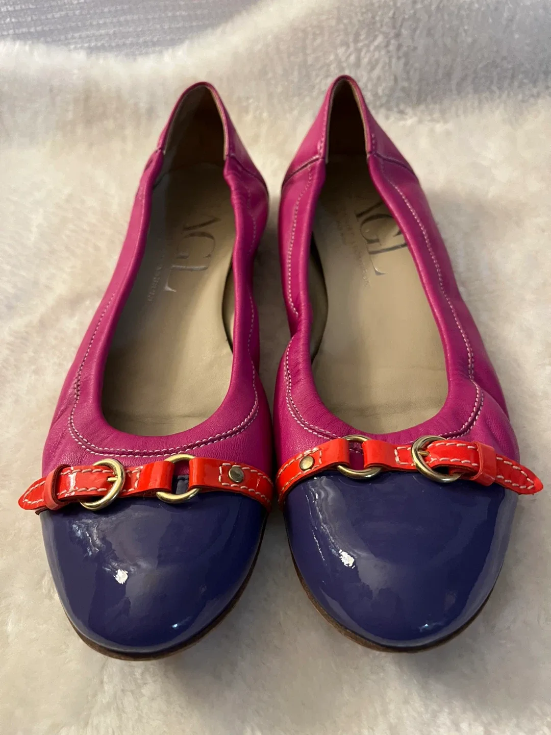 AGL Attilio Giusti Leombruni Italy Ballet Leather Flats Size 40 image indicator(4)