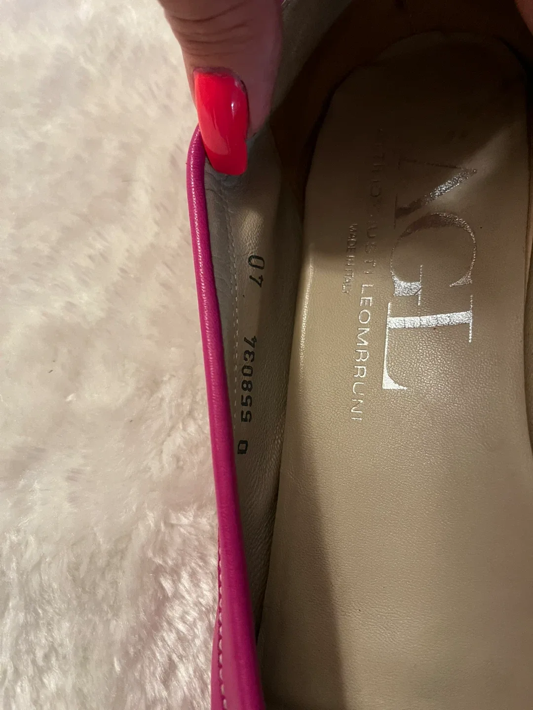 AGL Attilio Giusti Leombruni Italy Ballet Leather Flats Size 40 image indicator(2)