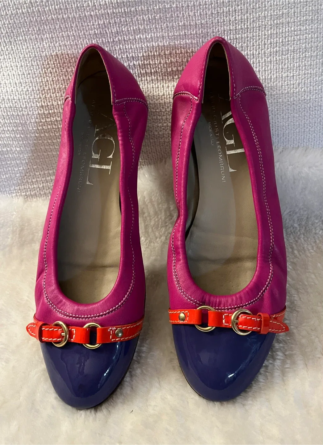 AGL Attilio Giusti Leombruni Italy Ballet Leather Flats Size 40