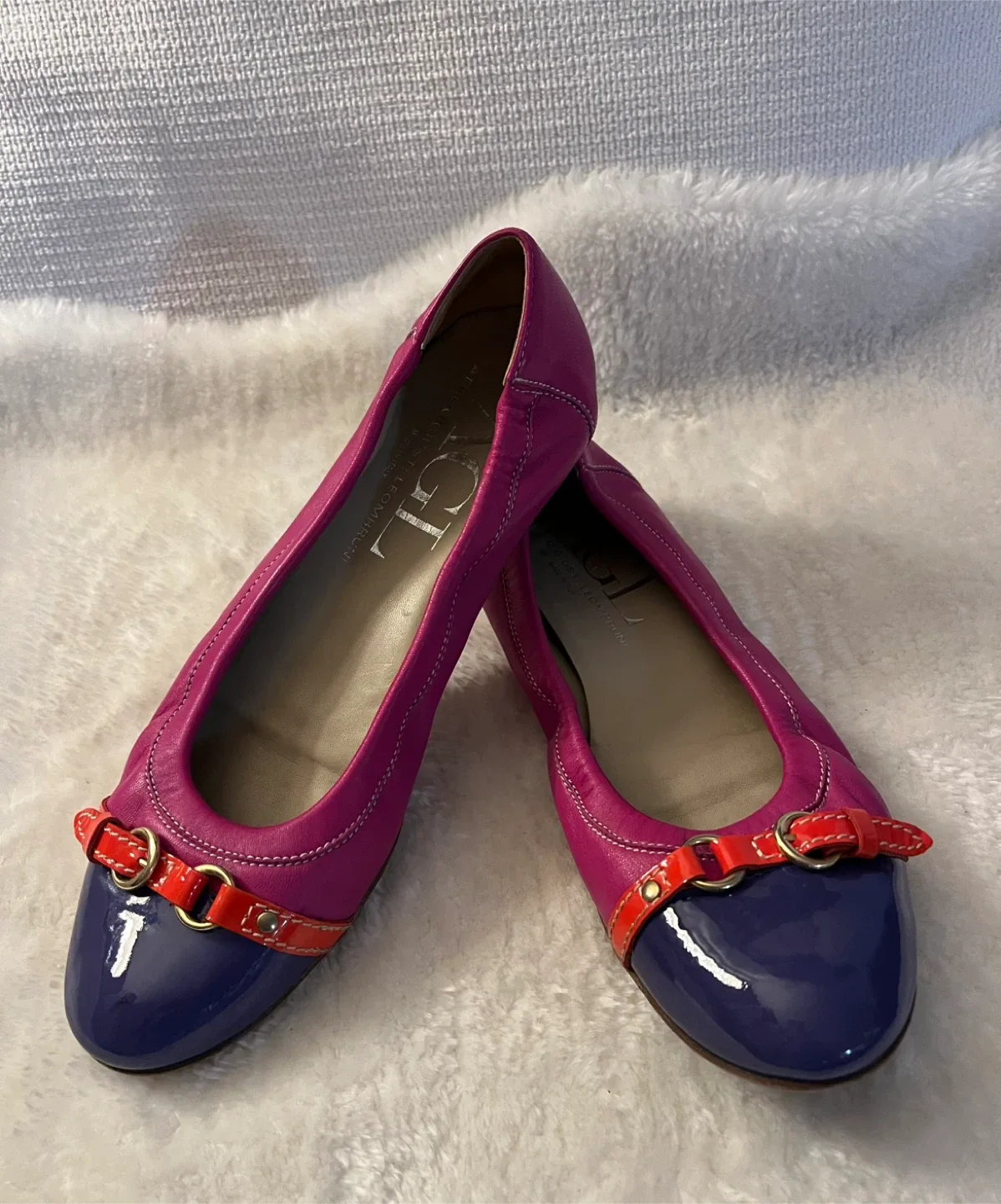 AGL Attilio Giusti Leombruni Italy Ballet Leather Flats Size 40 image indicator(3)