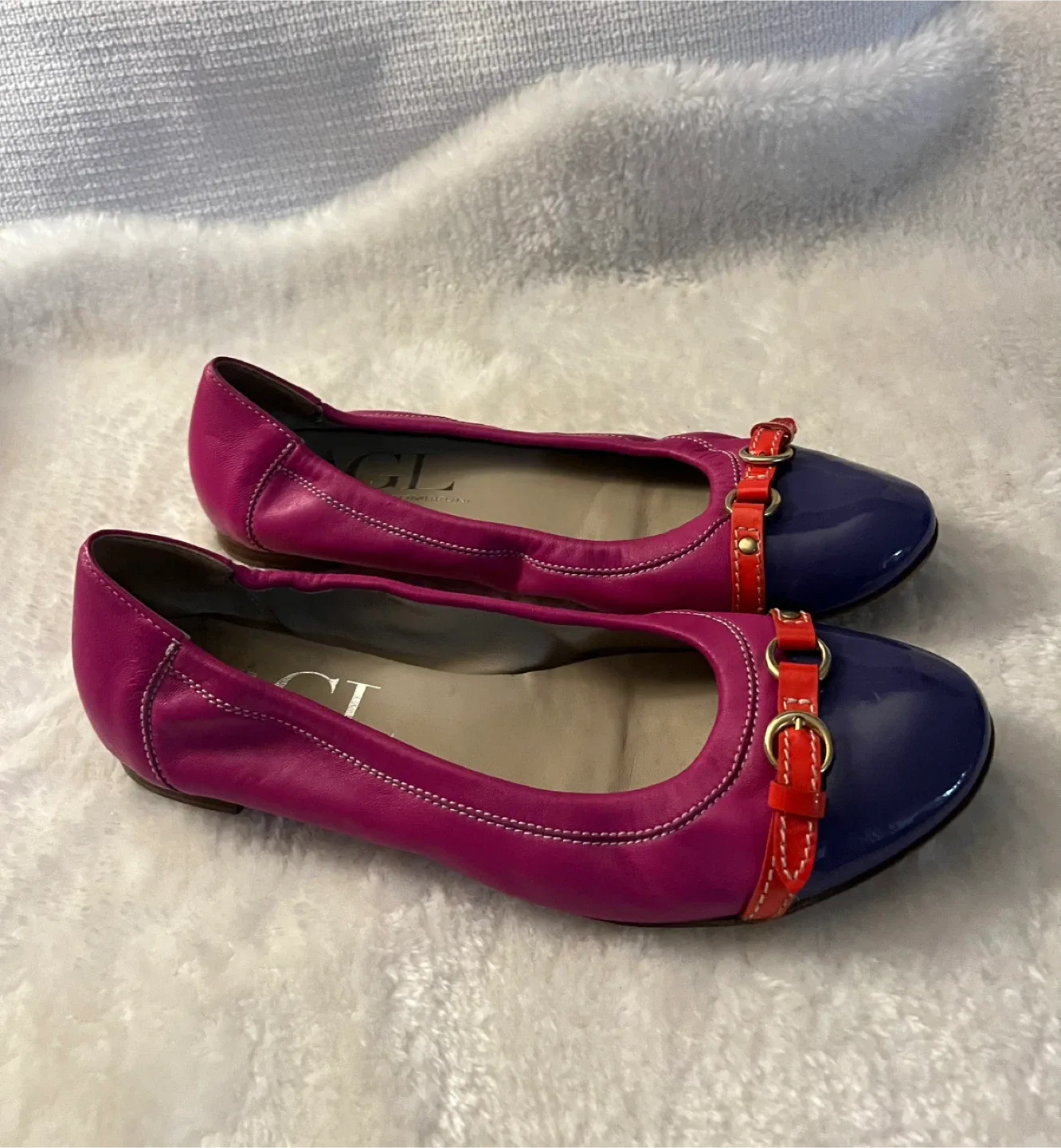 AGL Attilio Giusti Leombruni Italy Ballet Leather Flats Size 40 image indicator(8)