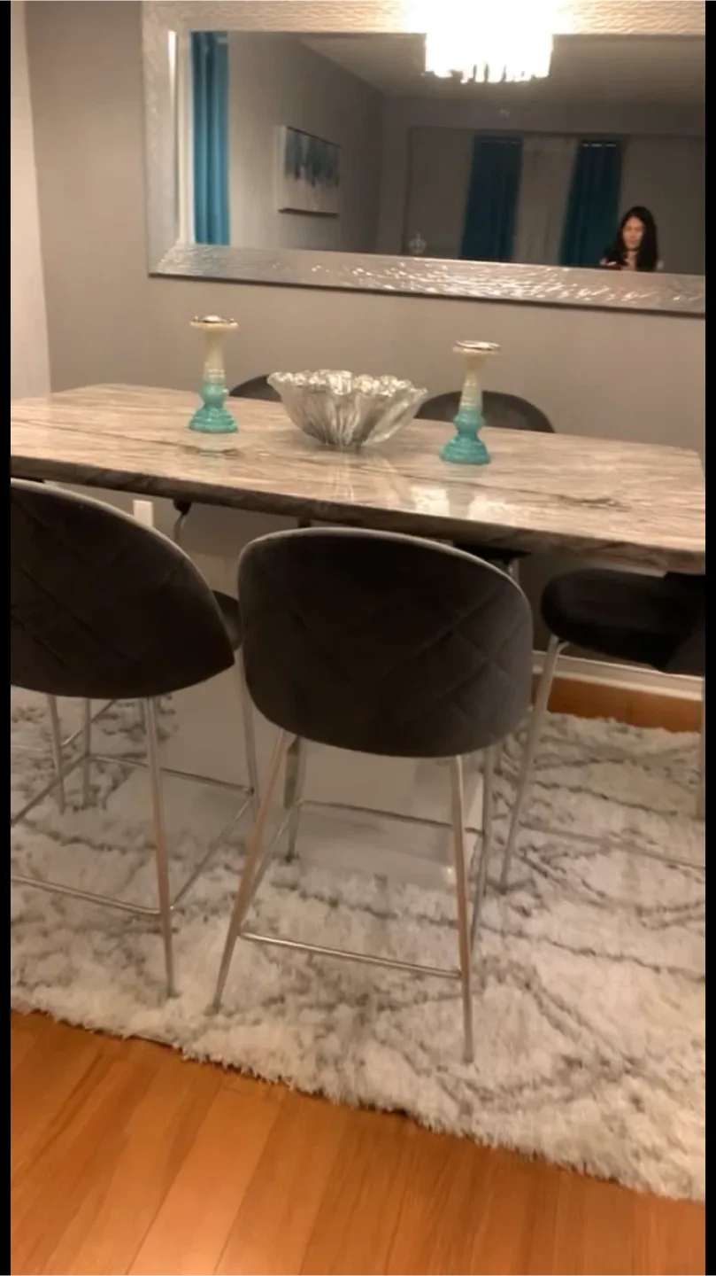 Marble Pattern Table Top & Stand