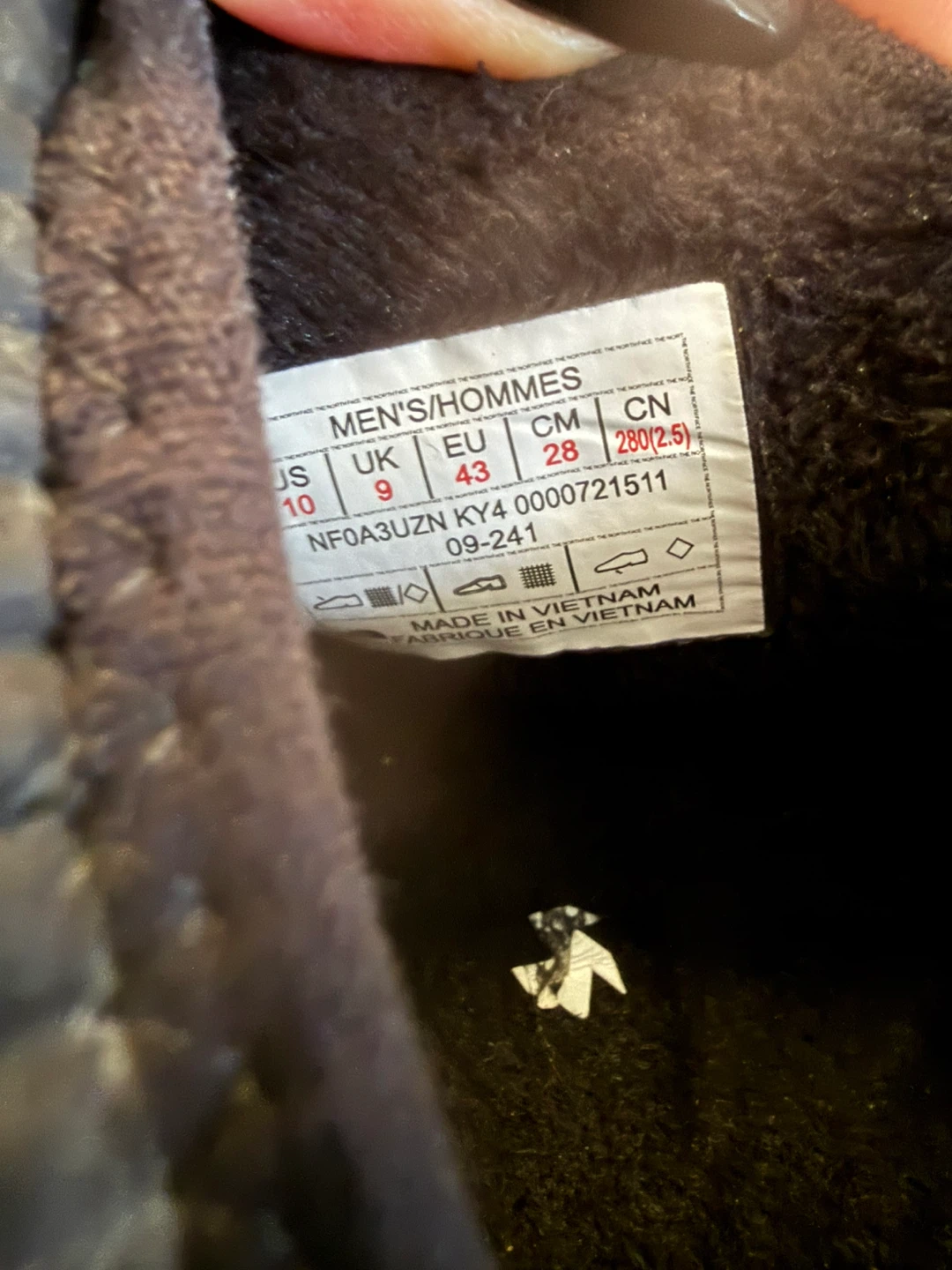 North face puffer shoes - men’s size 10 - photo 5