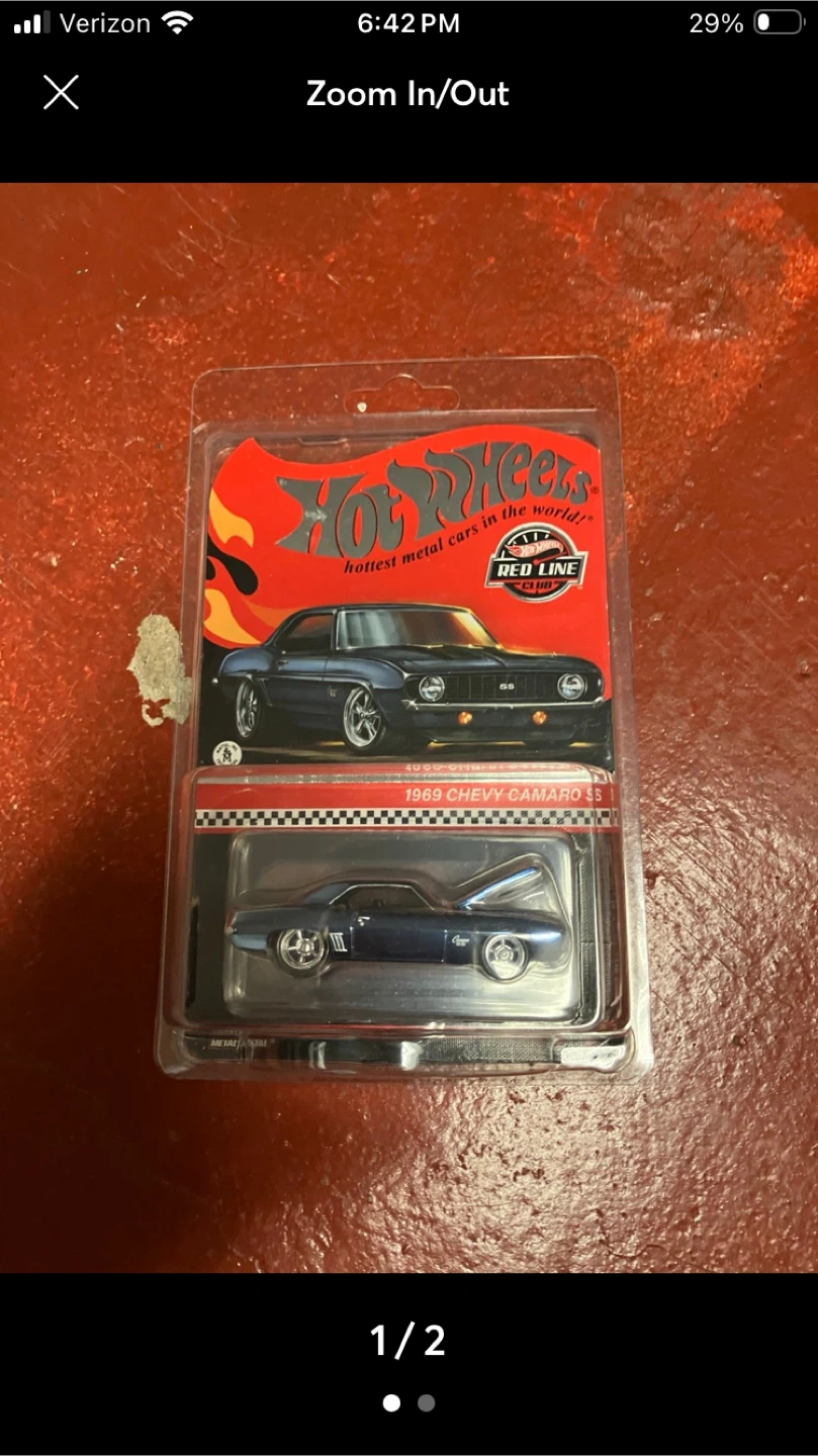 Hot Wheels 1969 Chevy Camaro SS Red Line Club