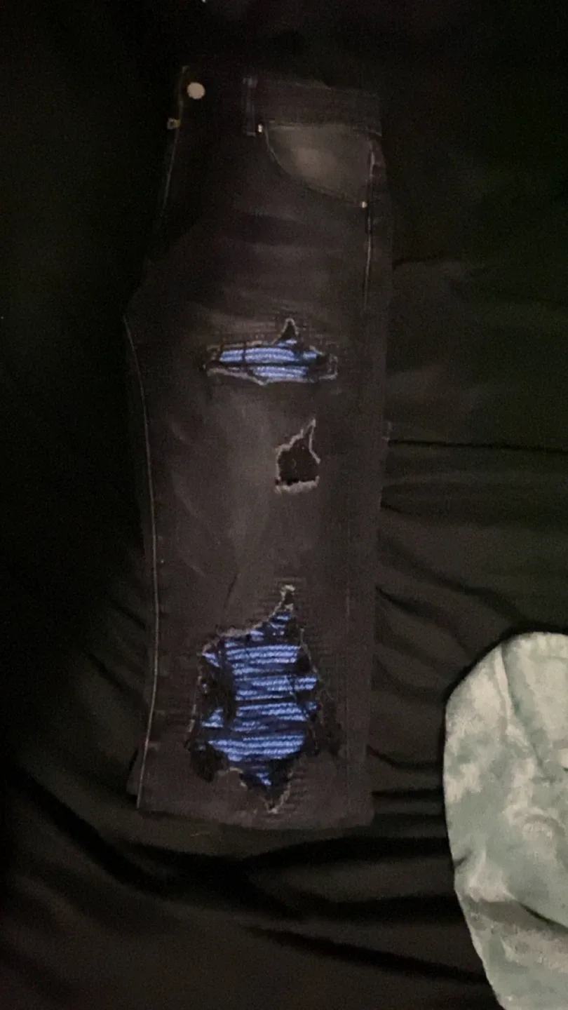 Amiri cracked paint jeans