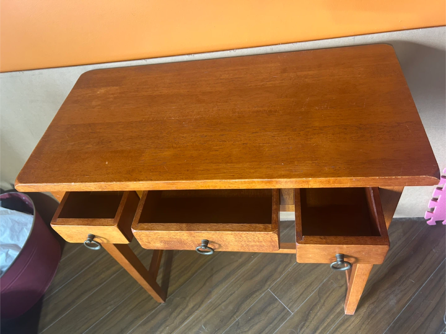 Wooden Console Hall Table with 3 Drawers - photo 3