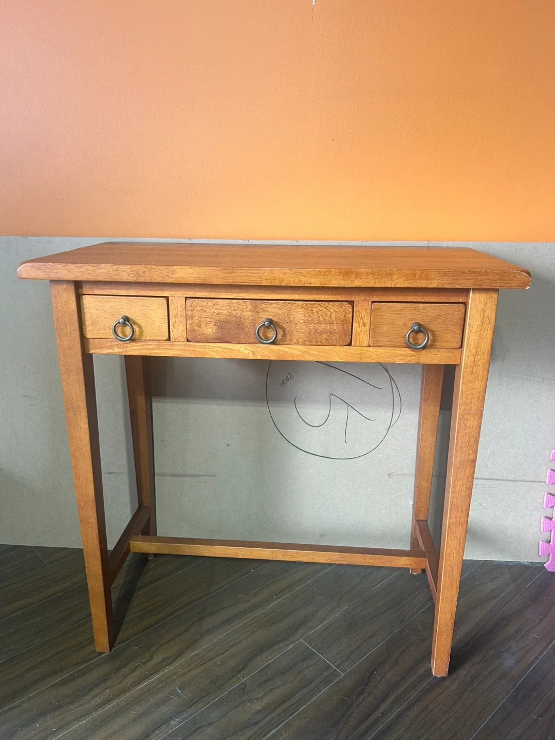 Wooden Console Hall Table with 3 Drawers