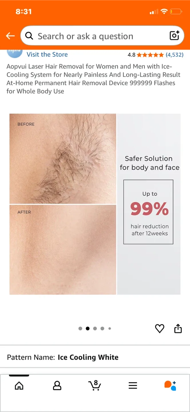 Ice Cooling Laser Hair Removal - New in Box image indicator(5)