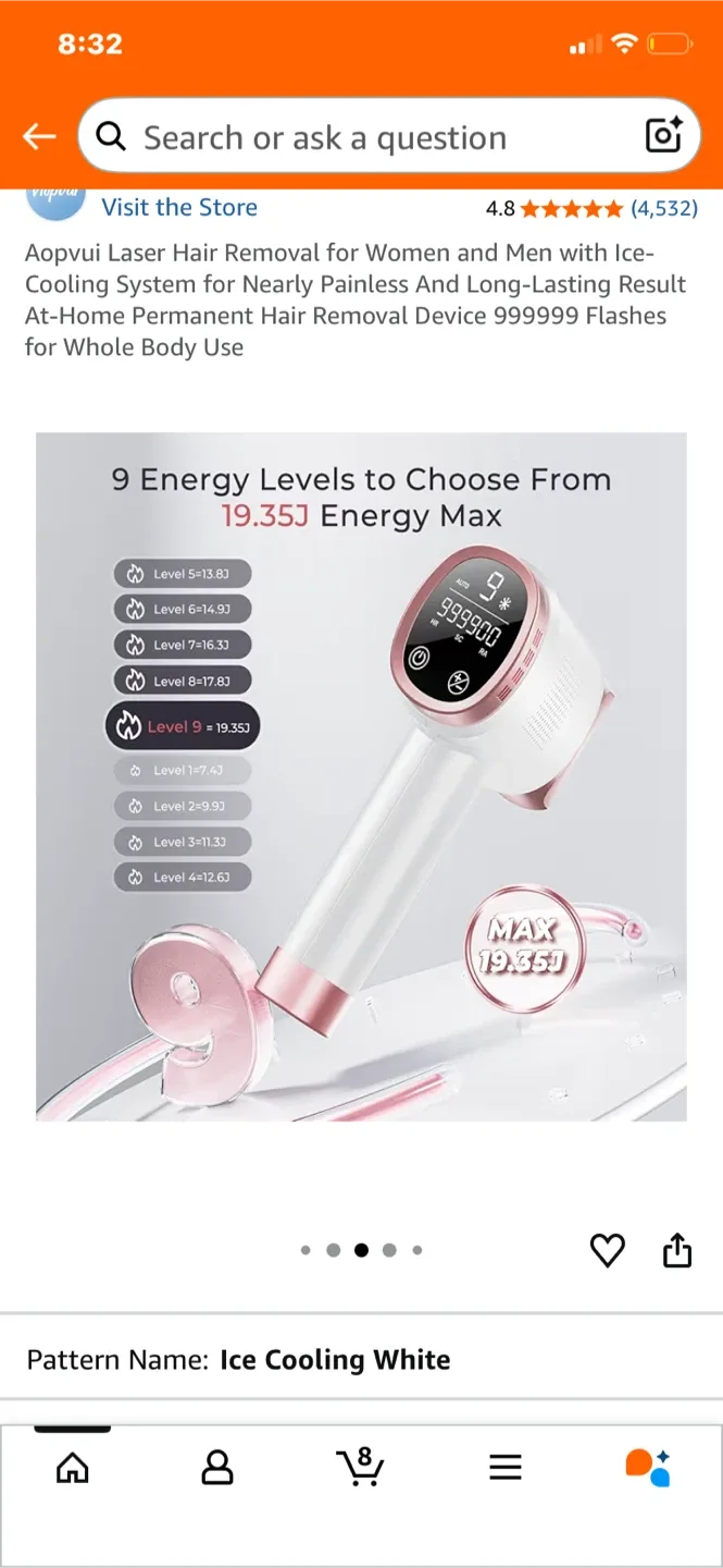 Ice Cooling Laser Hair Removal - New in Box image indicator(6)