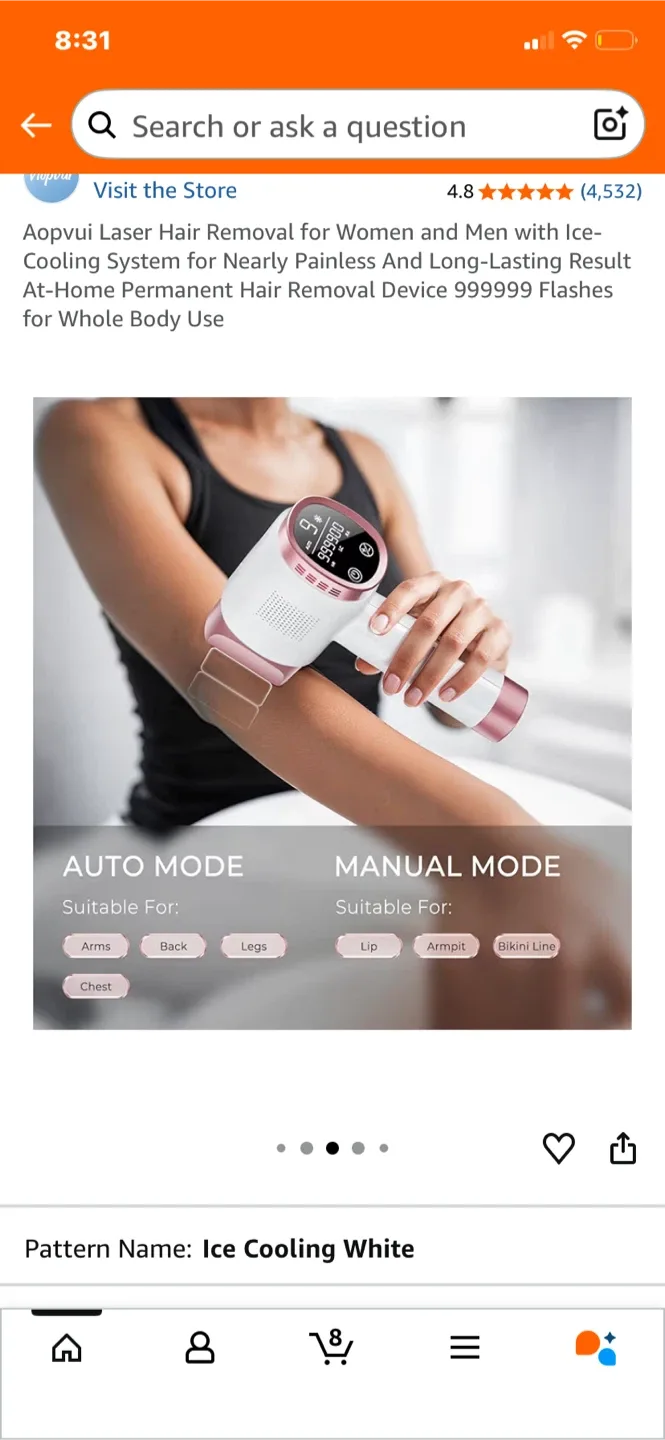 Ice Cooling Laser Hair Removal - New in Box image indicator(9)