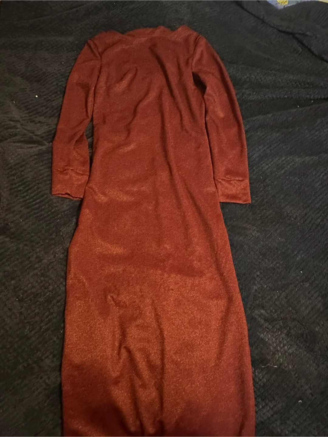 Burgundy Long Sleeve Dress - photo 2