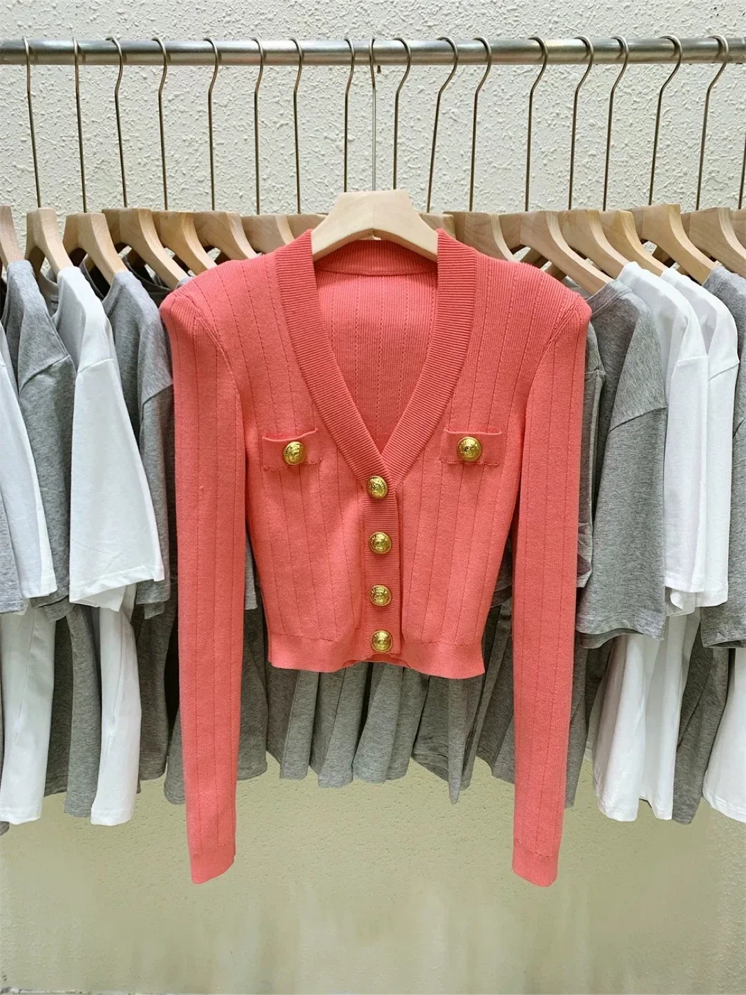 New Coral Knit Cardigan