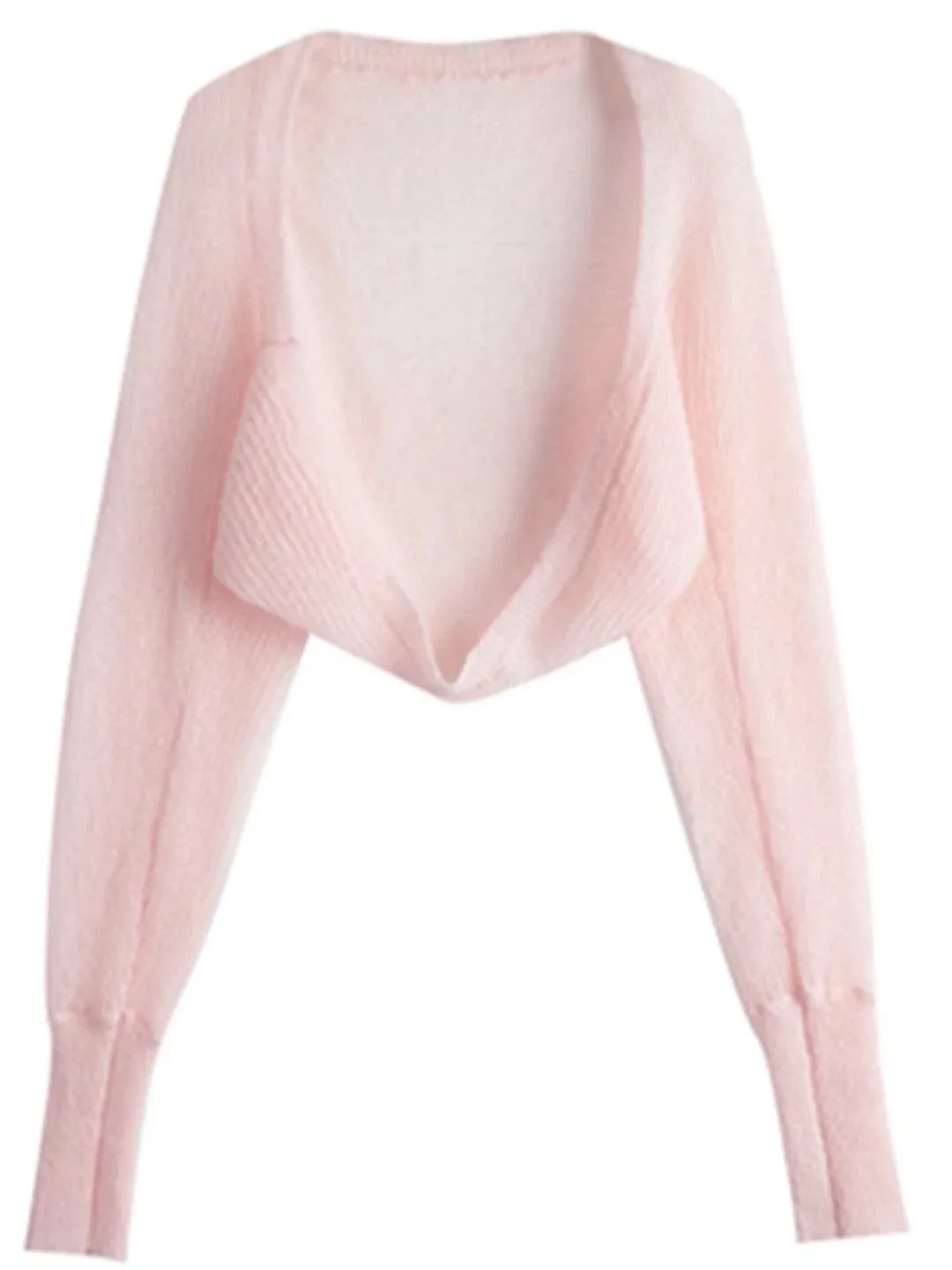 New Pink Knit Shrug Cardigan