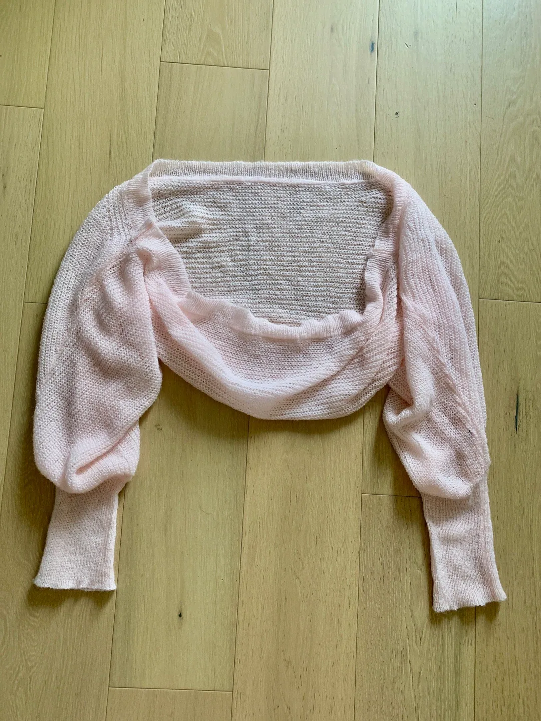 New Pink Knit Shrug Cardigan image indicator(2)