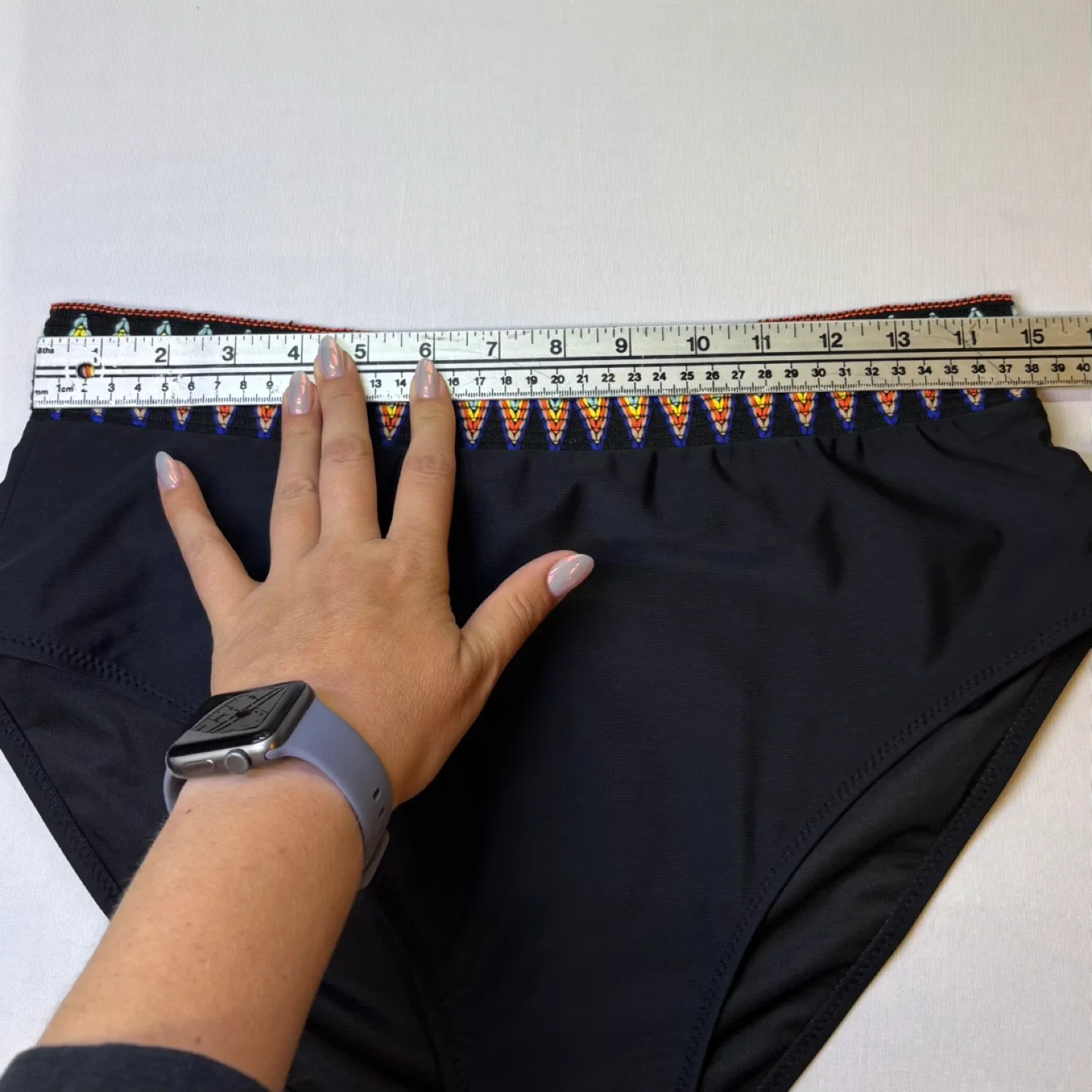 Factme Black High Rise Bikini Swimsuit Bottoms Colorful Trim XXL image indicator(6)