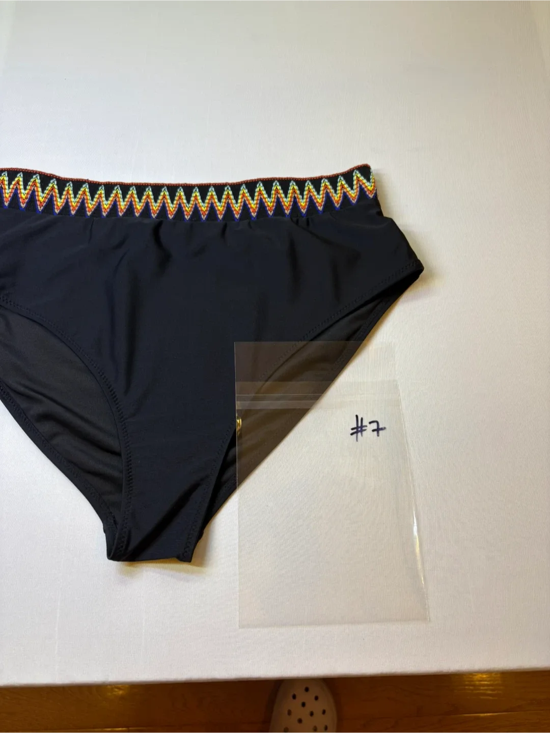 Factme Black High Rise Bikini Swimsuit Bottoms Colorful Trim XXL image indicator(8)