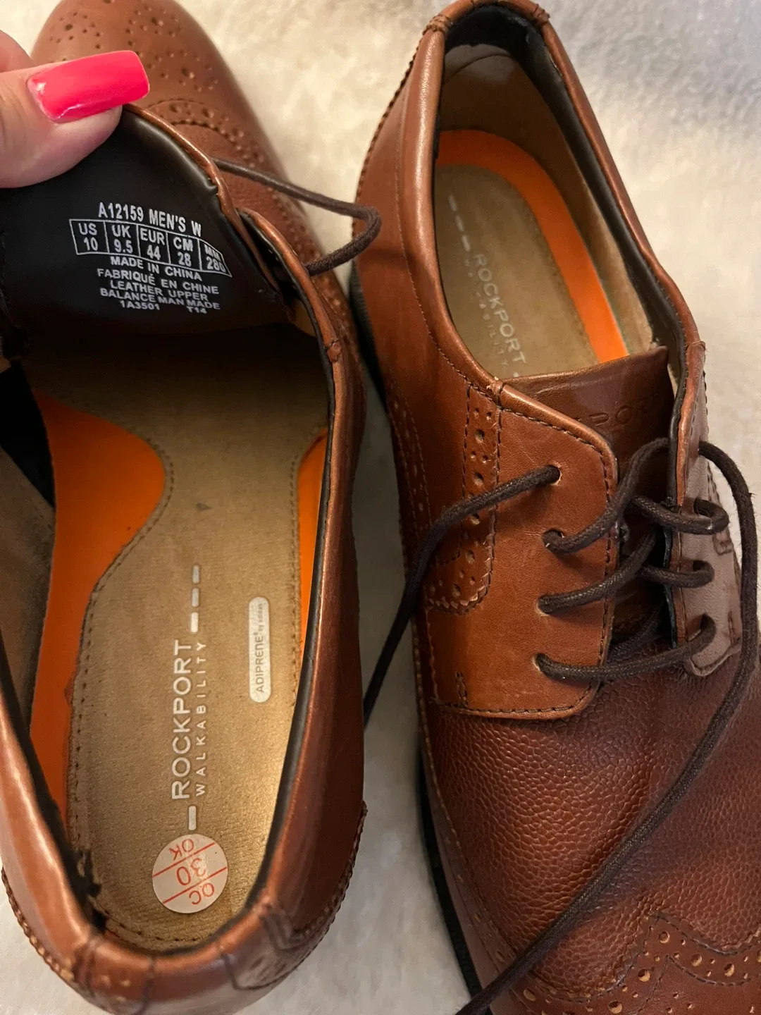 Brown Leather Wingtip Dress Leather Shoes Men Size 10 image indicator(6)