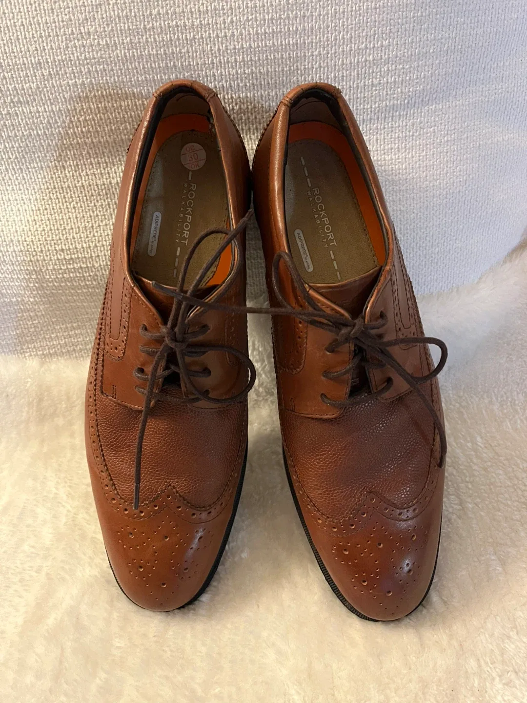 Brown Leather Wingtip Dress Leather Shoes Men Size 10 image indicator(8)