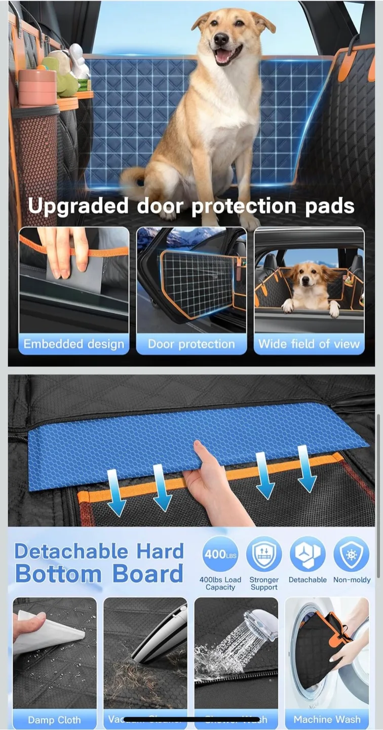 Dog Back Seat Cover - Black image indicator(5)