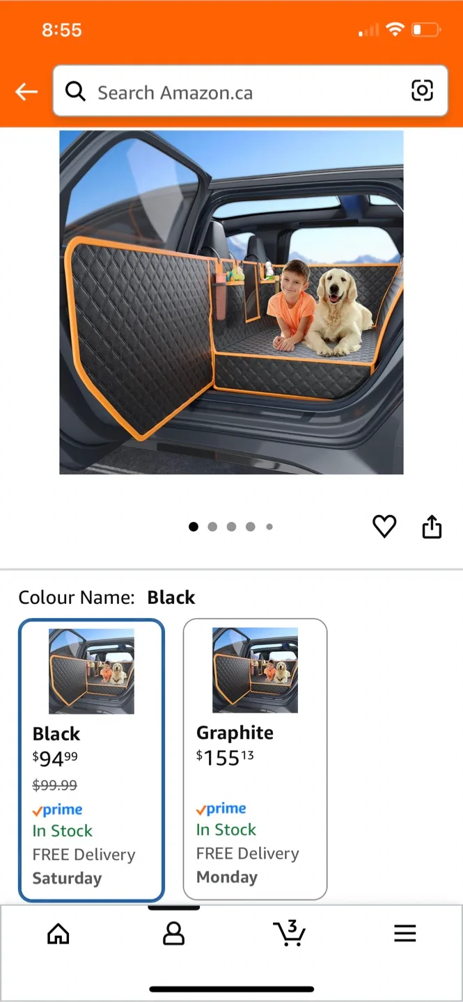 Dog Back Seat Cover - Black image indicator(2)