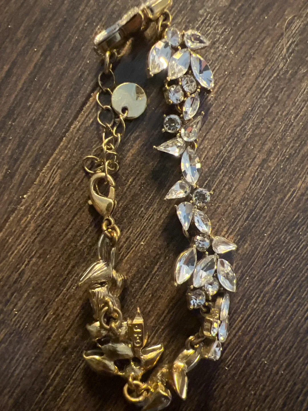 Gold-tone Rhinestone Bracelet