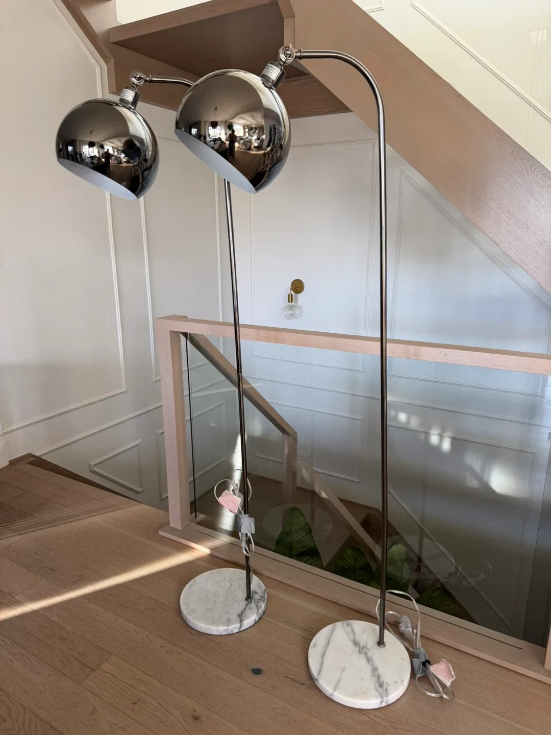 Two Floor lamps with marble bases - $140 got both