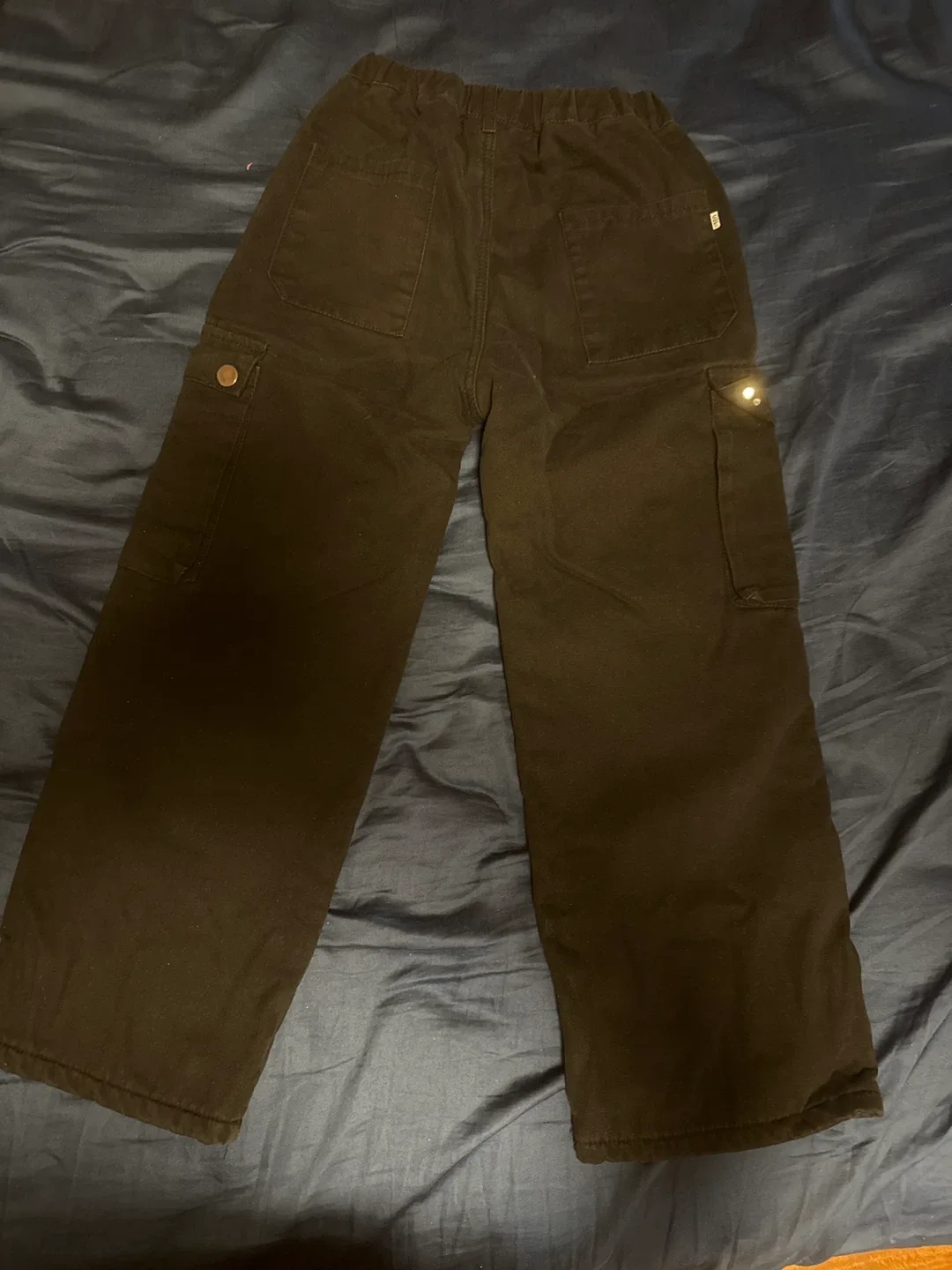 Girls' Black Cargo Pants 140cm image indicator(2)