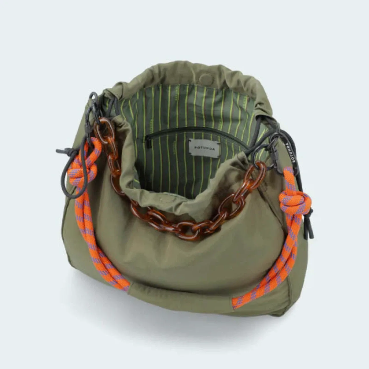 Rotunda Olive Green Bucket Bag