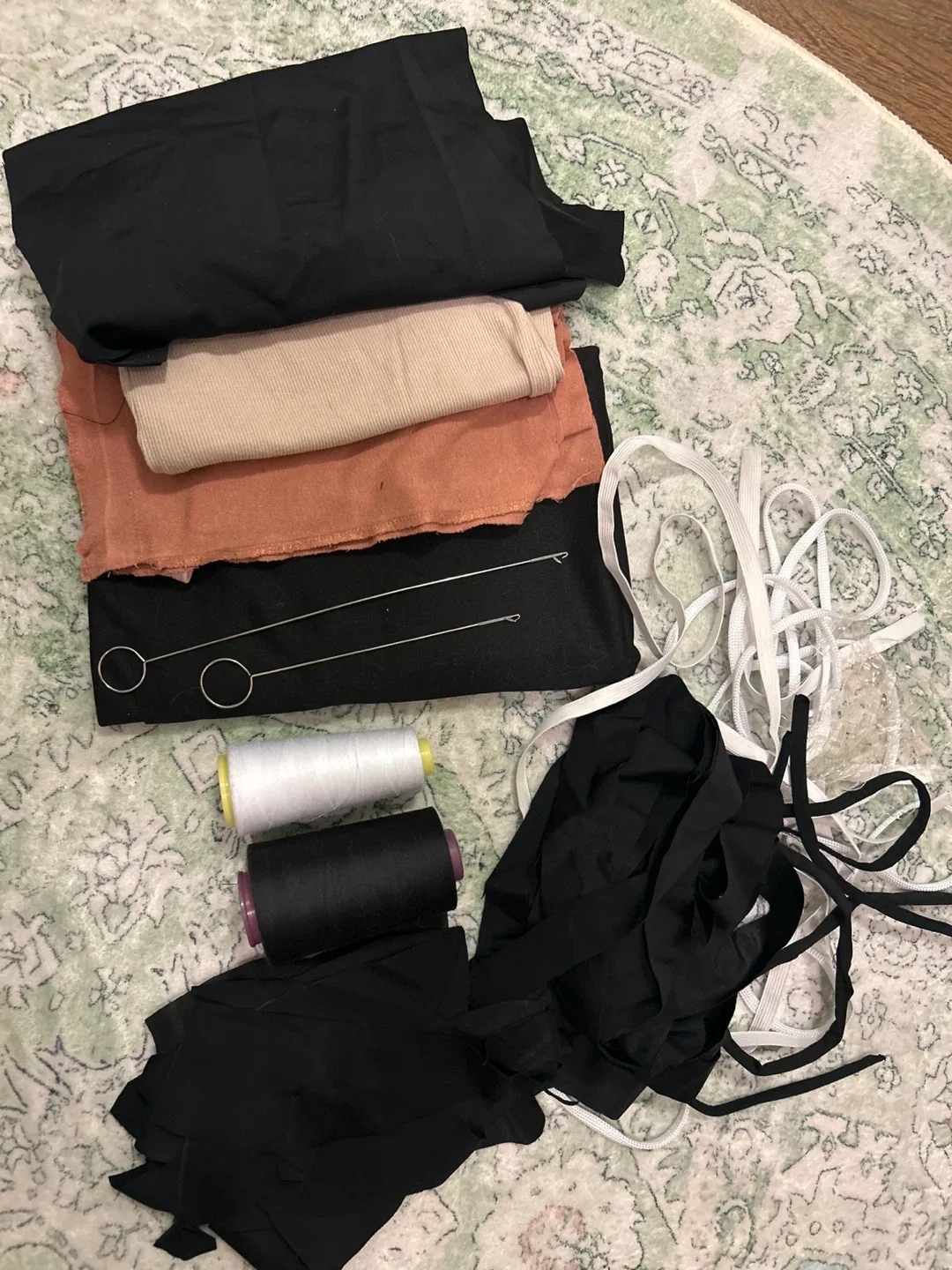 Sewing Supplies - Fabric, Thread, Elastic