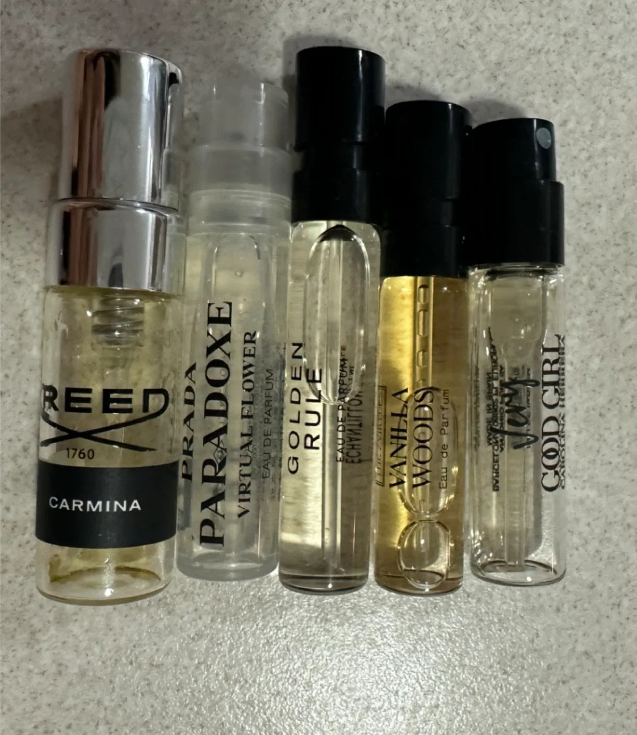 Perfume Sample Lot: Prada, Carolina Herrera, Creed