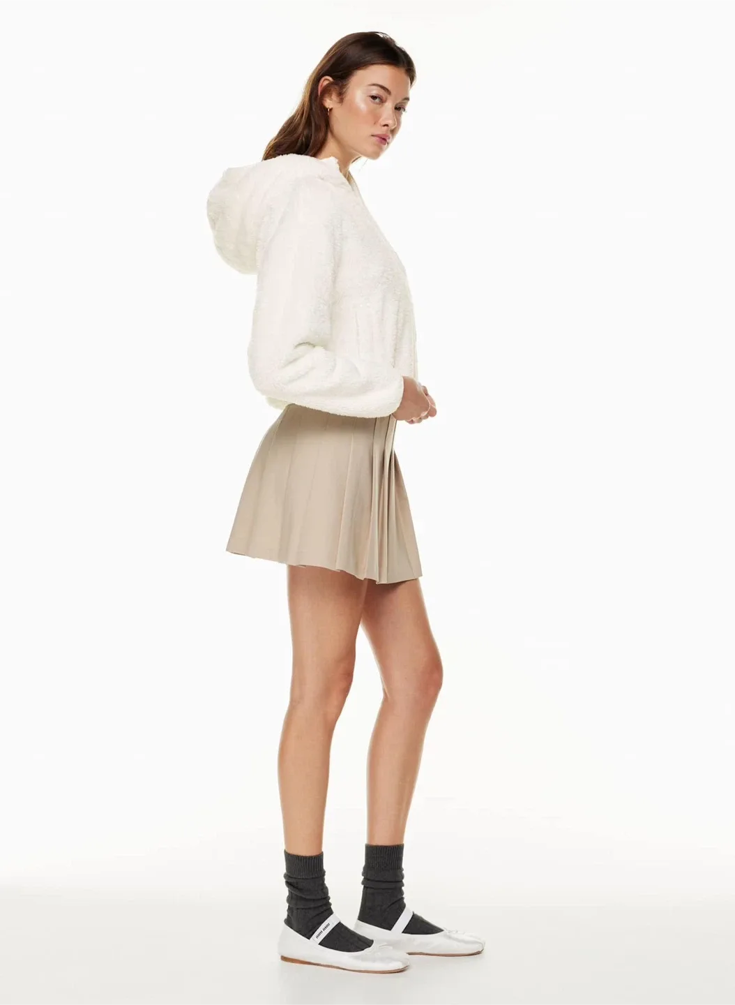 Sunday Best Fuzzy Zip Sweater - White image indicator(5)