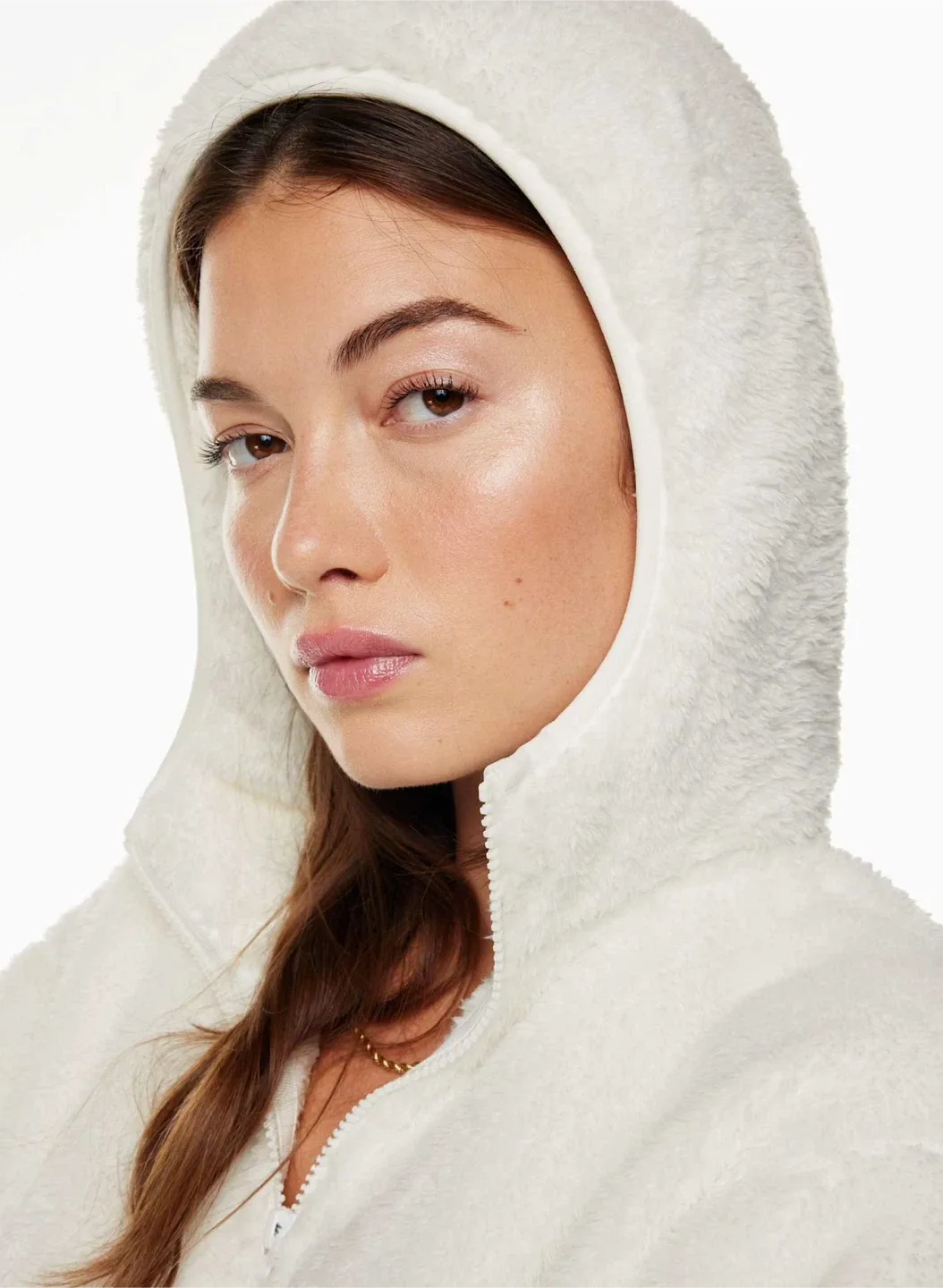 Sunday Best Fuzzy Zip Sweater - White image indicator(7)