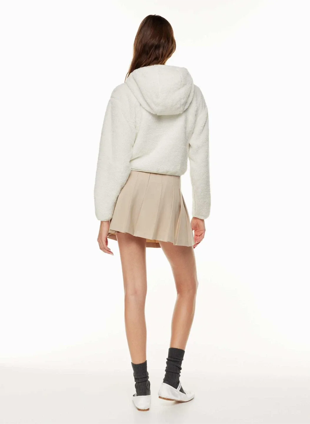 Sunday Best Fuzzy Zip Sweater - White image indicator(8)