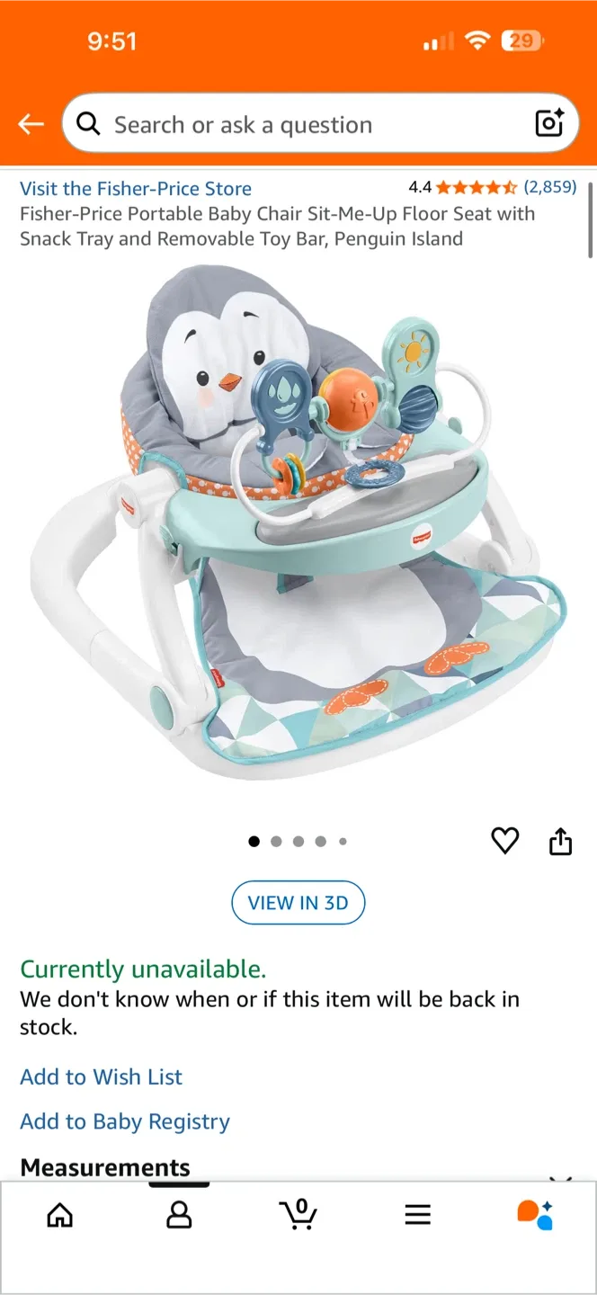 Fisher-Price Sit-Me-Up Floor Seat - Penguin