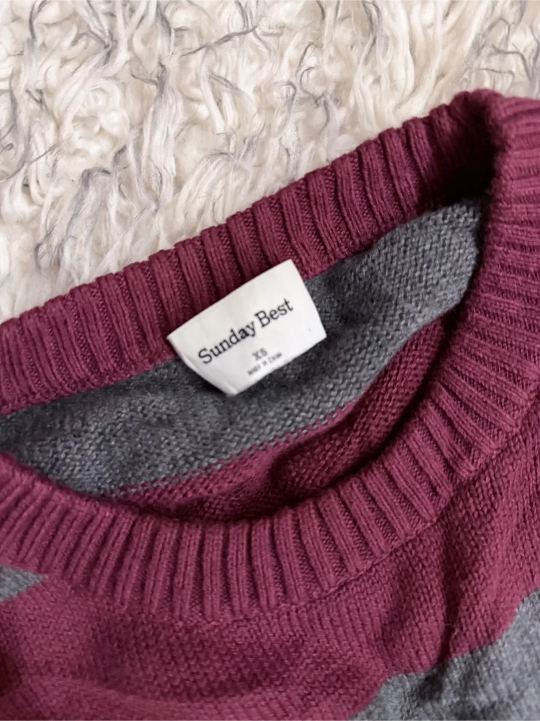 Sunday Best ‘Peggy’ Cropped Sweater - Spcd Brgd / H Charcoal image indicator(3)