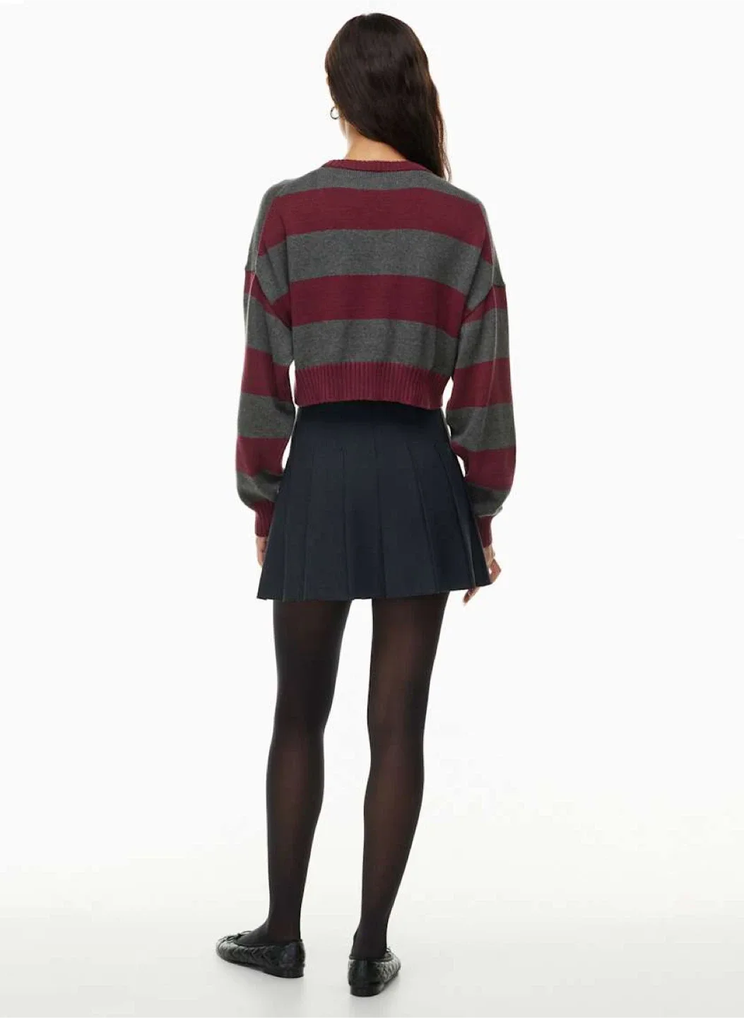 Sunday Best ‘Peggy’ Cropped Sweater - Spcd Brgd / H Charcoal image indicator(8)